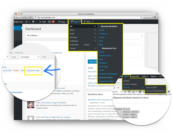 Easy way to find and clone posts and pages